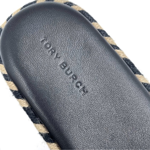 Tory Burch Espadrille Slide Sandals Flat
Platform Leather Size 8 in Black - Picture 7 of 13